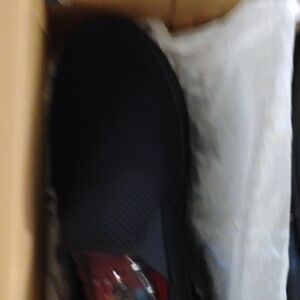Skechers Black and Red Slip Resistant Shoes